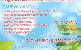 Wakacje w MDK - zapisy do 21 czerwca