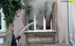 Pożar kamienicy na ulicy Hallera