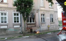 Pożar kamienicy na ulicy Hallera