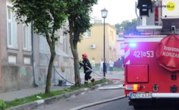Pożar kamienicy na ulicy Hallera