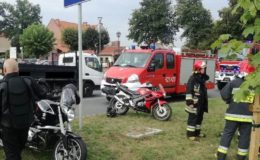 Stracił panowanie nad hondą i wywrócił się na pas zieleni