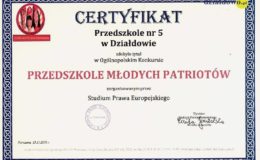 Przedszkole nr 5 w Działdowie „Przedszkolem Młodych Patriotów” [zdjęcia]