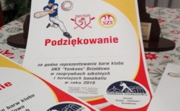 Podsumowanie osiągnięć baseballistów UKS ”Yankees” Działdowo w 2018 roku  i Baseballowa Wigilia [zdjęcia]