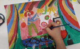 Portret cyrkowego klowna