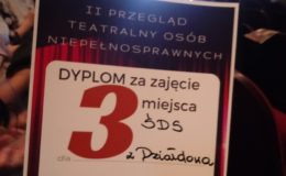 Podopieczni Środowiskowego Domu Samopomocy z trzecią nagrodą na przeglądzie teatralnym