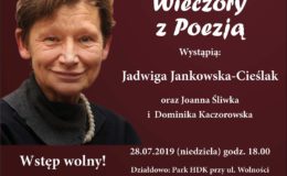 Powiatowe Wieczory z Poezją. Jadwiga Jankowska-Cieślak oraz Joanna Śliwka i Dominika Kaczorowska. Zapraszamy