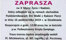 Zapraszamy na Marsz Życia i Nadziei