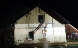 Pożar budynku mieszkalnego