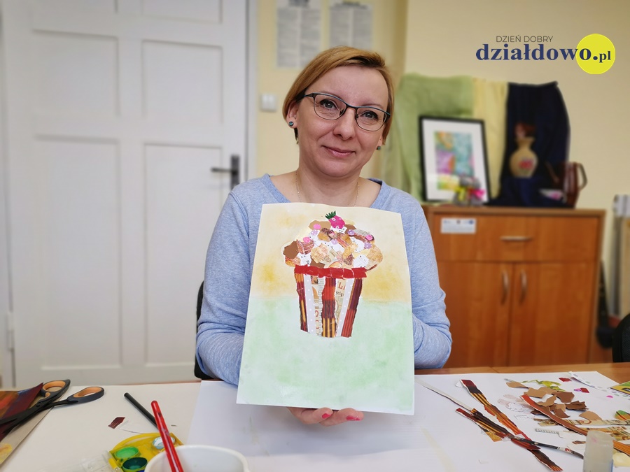Kolaż z babeczką Muffinką Kolaż z babeczką Muffinką
