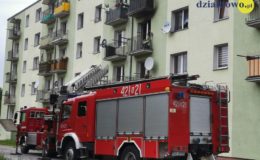 Pożar mieszkania w Działdowie