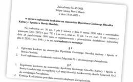 Jest praca. Konkursu na stanowisko Dyrektora Gminnego Ośrodka Kultury i Sportu w Iłowie-Osadzie