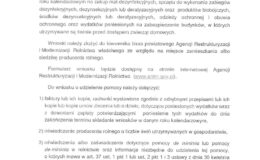 Ogłoszenie Ministra Rolnictwa i Rozwoju Wsi dot. wniosków na refundację wydatków związanych z bioasekuracją