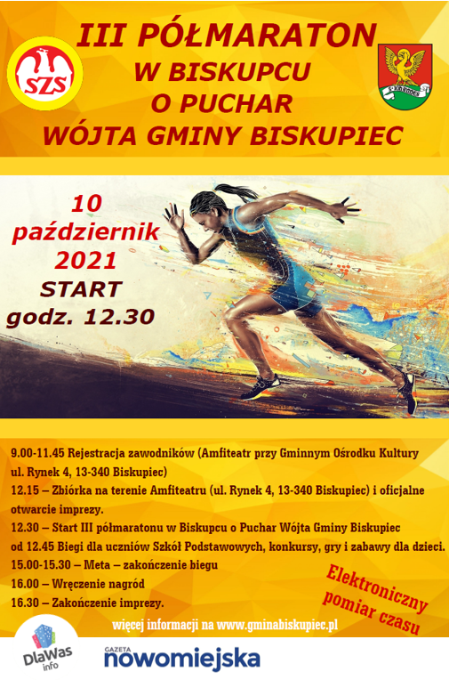 III Półmaraton w Biskupcu o Puchar Wójta Gminy Biskupiec