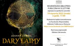 Elżbieta Zakrzewska zaprasza na spotkanie z Joanna Zamejć autorką książki "Dary Laimy"