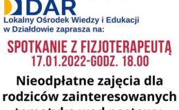 Zapraszamy na spotkanie z fizjoterapeutą