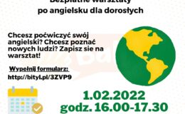 Zapraszamy na bezpłatne warsztaty po angielsku dla dorosłych do naszej biblioteki