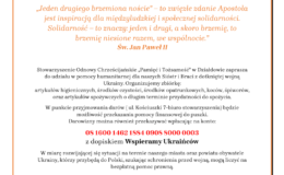 Stowarzyszenie Odnowy Chrześcijańskiej "Pamięć i Tożsamość" na pomoc Ukrainie