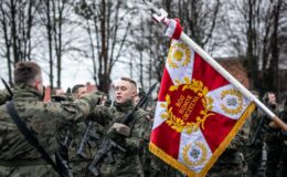 Przysięga żołnierzy 4 Warmińsko-Mazurskiej Brygady Obrony Terytorialnej