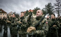 Przysięga żołnierzy 4 Warmińsko-Mazurskiej Brygady Obrony Terytorialnej
