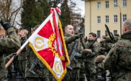 Przysięga żołnierzy 4 Warmińsko-Mazurskiej Brygady Obrony Terytorialnej