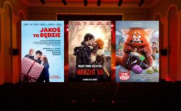 trzy plakaty filmowe: „To nie wypanda”, „Jakość to będzie” oraz „Marzec '68”