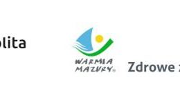 logo fundusze europejskie, warmia mazury zdrowe życie, czysty zysk, flaga unii europejskiej flaga polski,