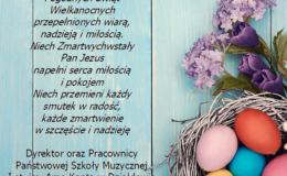 na zdjecu życzenia wielkanocne szkoły muzycznej w Działdowie