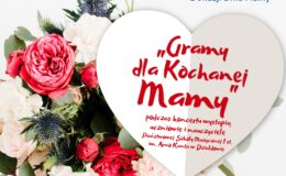 plakat zapraszający na koncert z okazji Dnia Mamy organizowany przez szkołę muzyczną