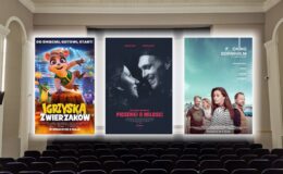 trzy plakaty filmowe: „Igrzyska zwierzaków”, „Piosenki o miłości”, „Fucking Bornholm”