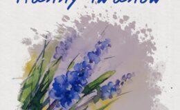 plakat zapraszający na Wernisaż wystawy "Akwarelowo" Hanny Iwanów