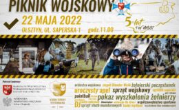 grafika zapraszająca na piknik wojskowy w Olsztynie