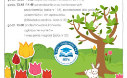 plakat informujący o III Powiatowym Konkursie Biologicznym pod hasłem „Szlachetne zdrowie”