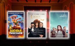 trzy plakaty filmowe: „Igrzyska zwierzaków”, „Boscy”, „Fucking Bornholm”