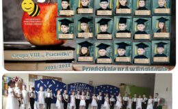 Dzieci z grupy „Pszczółki” z Przedszkola nr 4 w Działdowie żegnają przedszkole