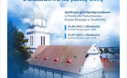 plakat informujący o spotkaniach dotyczących pielgrzymki