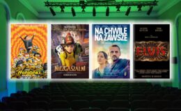 plakaty filmowe filmów: "Niezgaszalni", "Na chwilę, na zawsze", "Elvis", "Minionki: Wejście Gru"