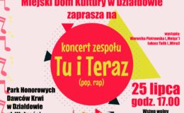 plakat zapraszający na koncert zespołu Tu i Teraz
