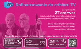 grafika informująca o rządowym dofinansowaniu do odbioru TV