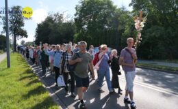Na zdjęciu głównym grupa pielgrzymów idąca drogą