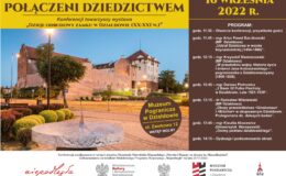 plakat promujący konferencję i wystawę „Połączeni dziedzictwem”