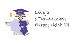 akcji i napis „Lekcja o Funduszach Europejskich”