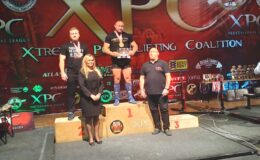 Cezary Urbaniak na podium zawodów XPC Pucharu Polski w Siedlcach