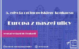 plakat informujący o konkursie w ramach projektu Europa z naszej ulicy