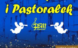 plakat informujący koncercie kolęd i pastorałek organizowanym przez Szkołę Muzyczną w Działdowie
