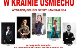 plakat informujący o koncercie "W krainie uśmiechu"