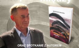 plakat zapraszający na promocję tomiku poezji Krzysztofa Tabaczki „po między”