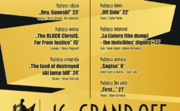 plakat informujący o pokazach filmowych Festiwalu GRAND OFF – 13 i 20 lutego w MDK