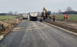 widać prace budowlane "małej obwodnicy" Działdowa