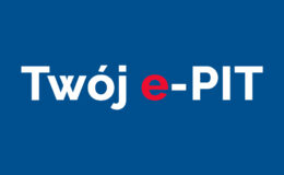 grafika, napis Twój e-pit na niebieskim tle