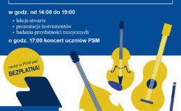 plakat informujący o Dniu Otwartym w Państwowej Szkole Muzycznej I st. im. Arno Kanta w Działdowie